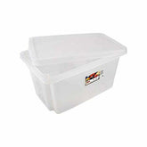 Curver Essentials Storage Box 45L with Lid - Transparent